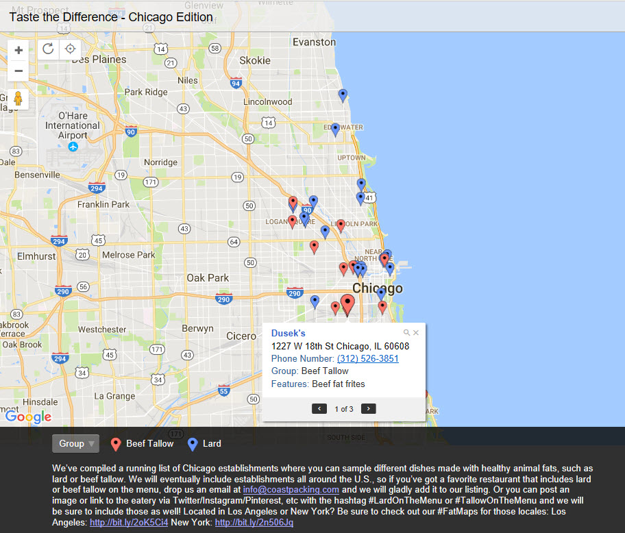CHICAGO FAT MAP DINING GUIDE #TastetheDifference