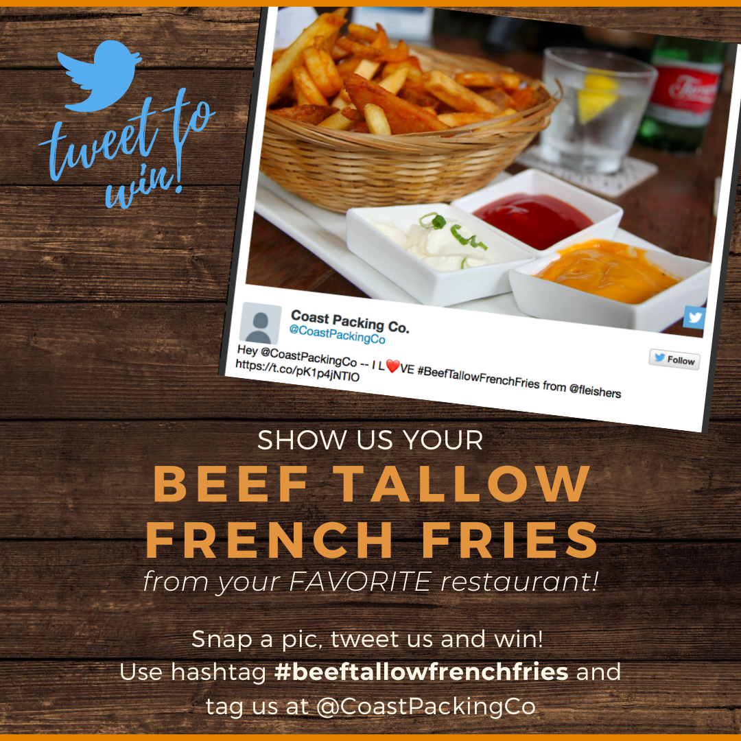 Crank Up the Twitter Machine (and the Fryer)! With 6th Annual #BeefTallowFrenchFries 'Tweet-to-Win' Contest