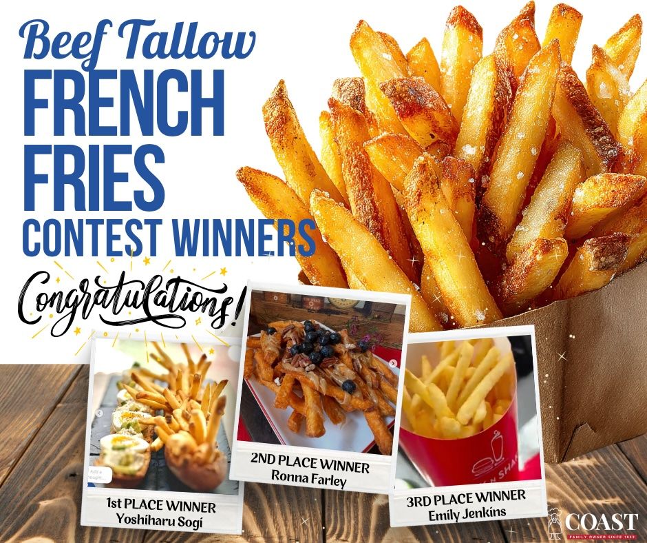 Coast Packing’s 9th Annual Beef Tallow French Fries Contest Winners Showcase Flavor-Rich Takes on a Classic Favorite