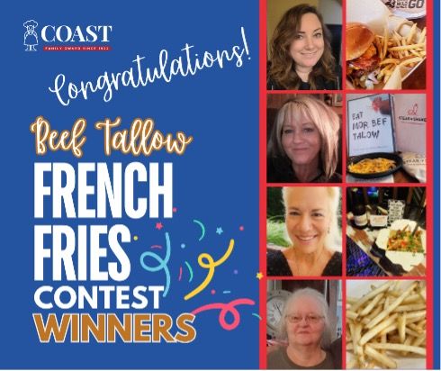 As Americans’ Love Affair with Beef Tallow Fries Grows, Coast Packing’s 8th Annual #BeefTallowFrenchFries Contest Awards Winners Nationwide