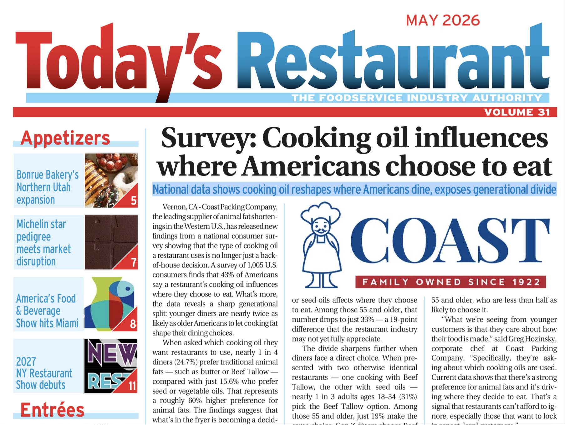 Survey: Cooking oil influences where Americans choose to eat