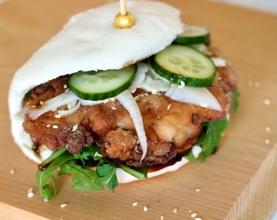 East Meets West Fried Chicken Sandwich