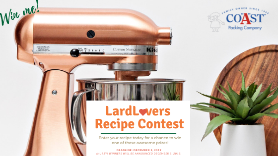 Ahead of #NationalLardDay, Coast Packing is Back With 3rd Annual #LardLovers Recipe Contest -- and Major Kitchen Bling