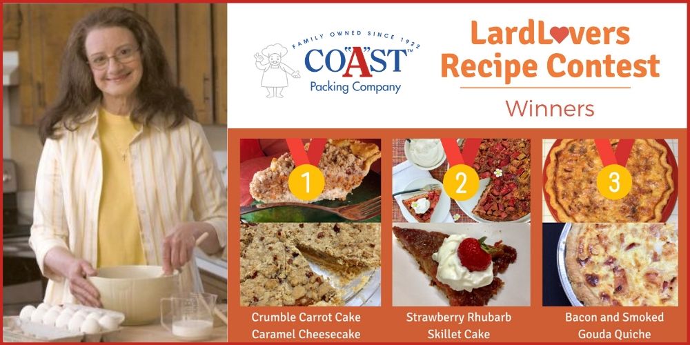 On #NationalLardDay, Brenda Watts of Gaffney, S.C. (and Her Crumble Carrot Cake Caramel Cheesecake) Takes Top Honors in Coast Packing’s 3rd Annual #LardLovers Recipe Contest