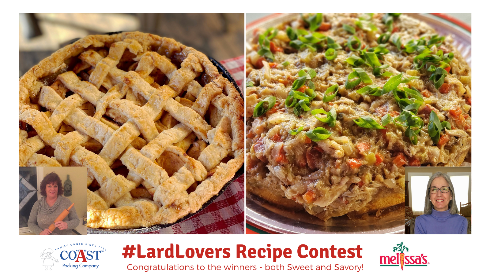 And the Coast Packing #LardLovers Recipe Contest Winners Are…  Lisa Keys from Greater Philly and Lois Spruytte of Metro Detroit